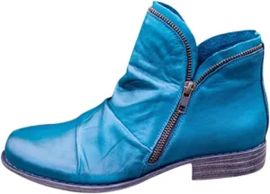 Wide Width Ankle Boots for Women,Side Zipper Low Heel Almond Toe Chelsea Booties Comfy Slip-On Daily Walking Work Shoes Warm Fabric Winter Fall Booties Lightweight Hiking Boots