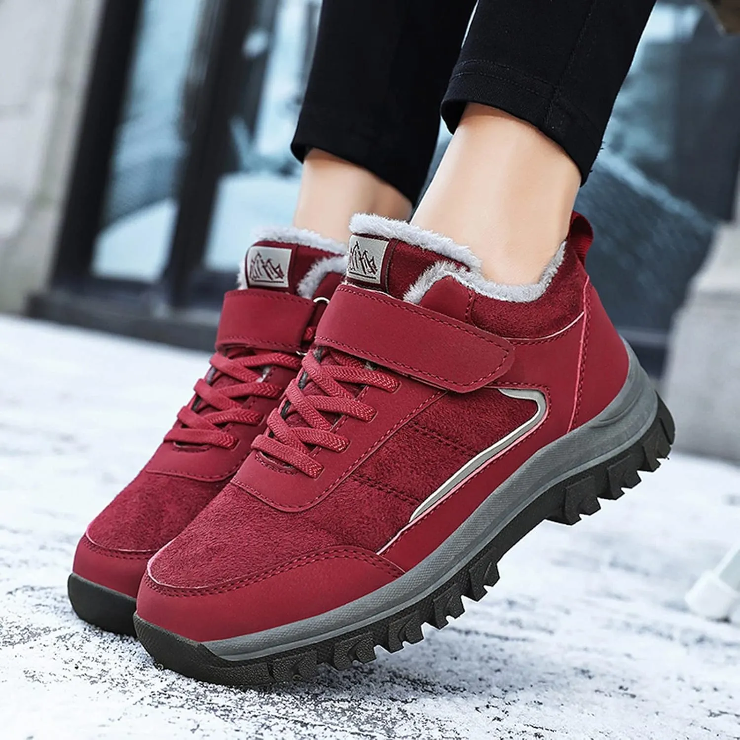 Winter Boots for Women Fashion Size 12 Lightweight Women Snow Boots Calf High Fur Boots for Women Winter Ankle Women Brown Boots Outdoor Waterproof Boots for Women Winter Hiking