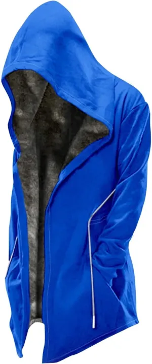 Winter Coats for Men With Hood Long Sleeve Heavyweight Warm Fleece Jacket, M-6XL
