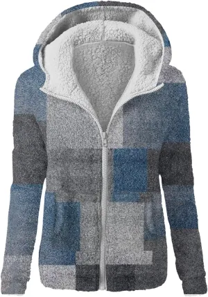 Winter Coats for Women Fuzzy Sherpa Fleece Jacket Zip Up Hoodie Womens Fall Fashion 2024 Long Sleeve Sweatshirts