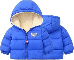 Winter Down Coats for Kids Baby Warm Puffer Padded Coat Cotton Hooded Outwear Boy Girl Kid