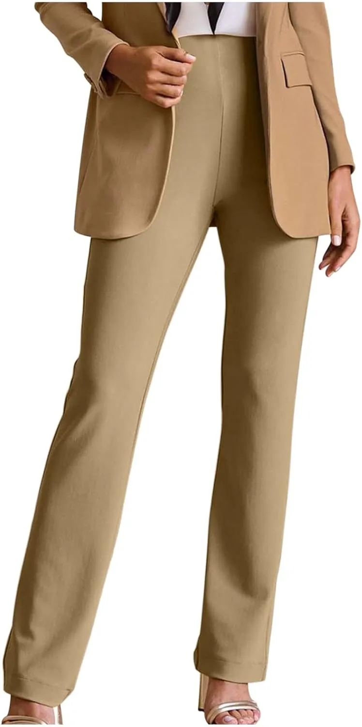 Women Dress Pants Trouser Slack High Waist Stretch Bootcut Pant Tall, Petite, Regular for Work Office Business Casual