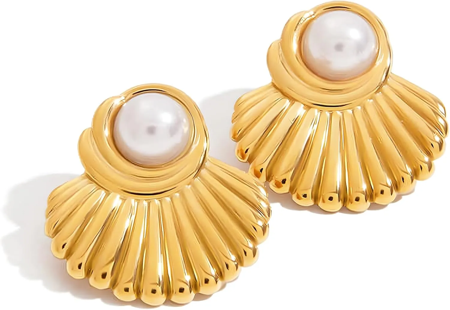 Women Gold Boho Vintage Dangle Earrings for Women Texture Earrings Summer Beach Jewelry