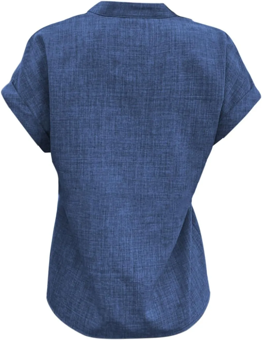 Women Linen Shirts Short Sleeve V Neck Linen Tops Summer Fashion Clothes Women Cropped Petite Causal Business Blouse