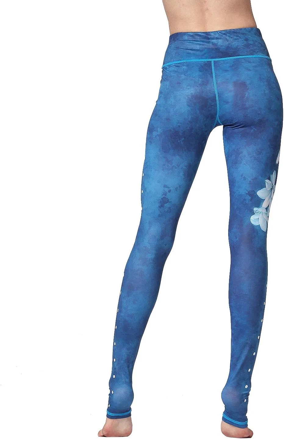 Women Yoga Pants Printed Over The Heel Stirrup Yoga Leggings High Waist Power Flex Capris Leggings for Fitness Running