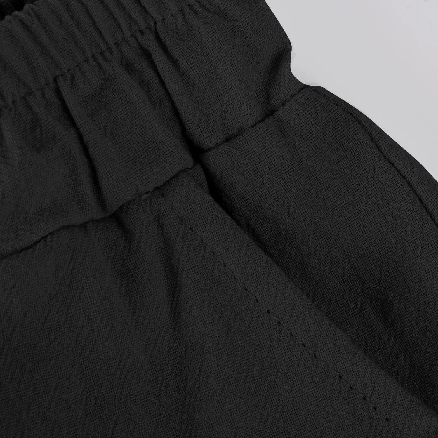 Womens Baggy High Waisted Wrap Lounge Pants Drawstring Casual Straight Leg Palazzo Jogging Trousers with Pockets