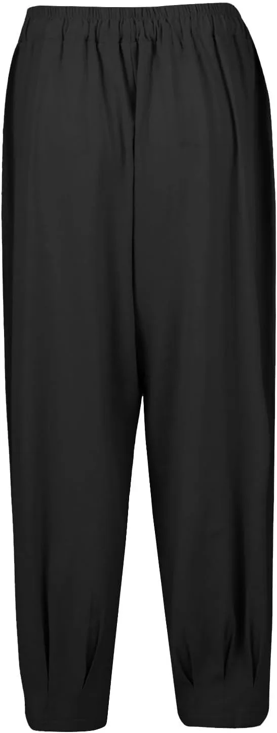 Womens Baggy High Waisted Wrap Lounge Pants Drawstring Casual Straight Leg Palazzo Jogging Trousers with Pockets