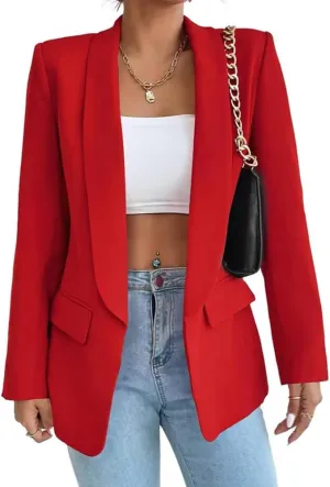 Womens Blazers for Work Casual Dressy Jackets Long Sleeve Blazers for Women Business Professional Suit Jacket