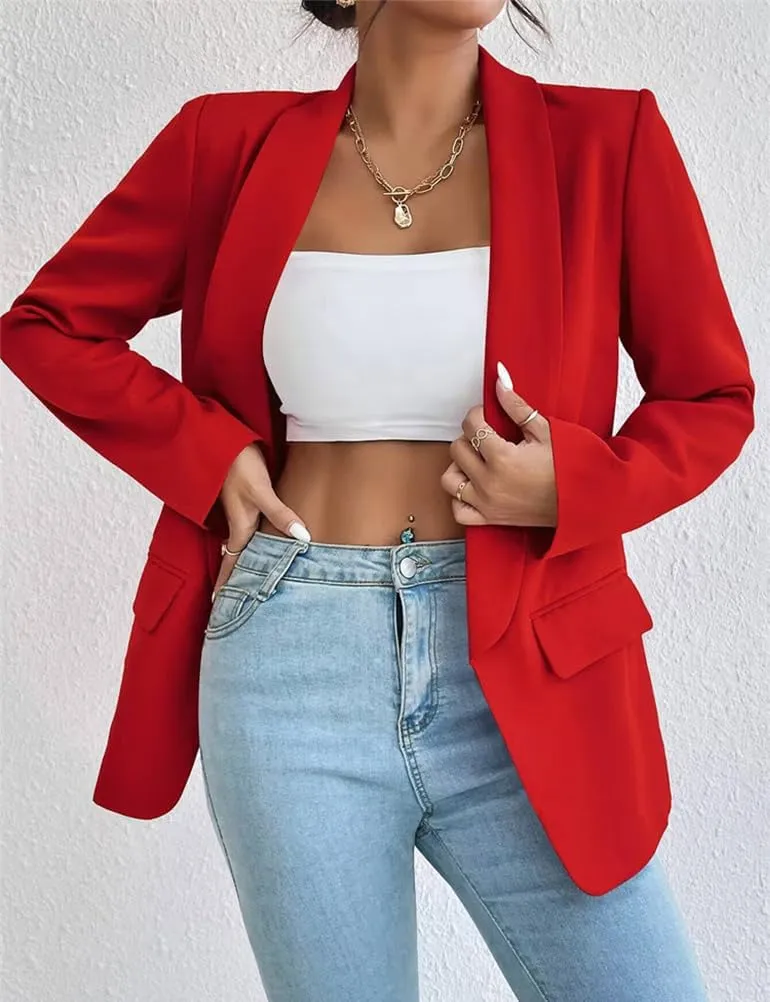 Womens Blazers for Work Casual Dressy Jackets Long Sleeve Blazers for Women Business Professional Suit Jacket