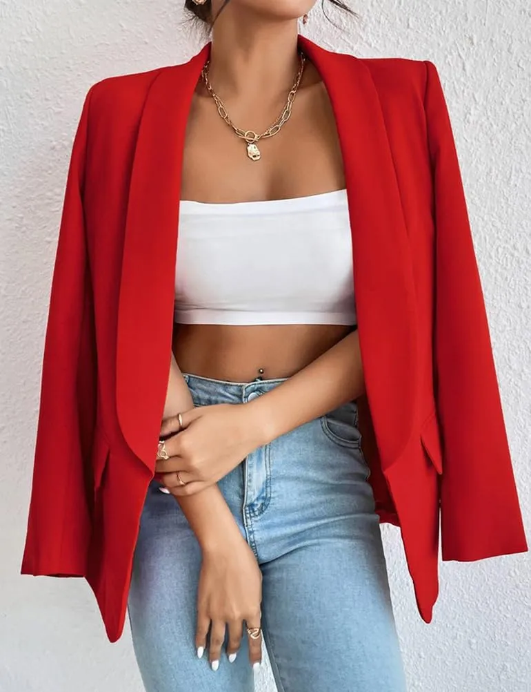 Womens Blazers for Work Casual Dressy Jackets Long Sleeve Blazers for Women Business Professional Suit Jacket