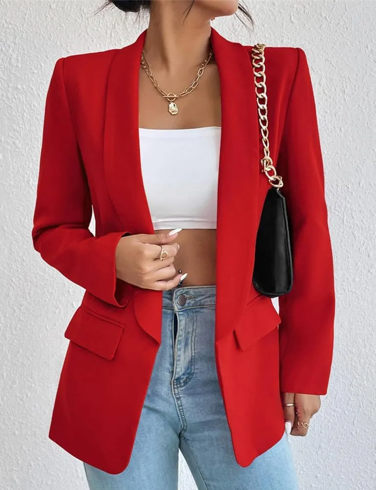 Womens Blazers for Work Casual Dressy Jackets Long Sleeve Blazers for Women Business Professional Suit Jacket