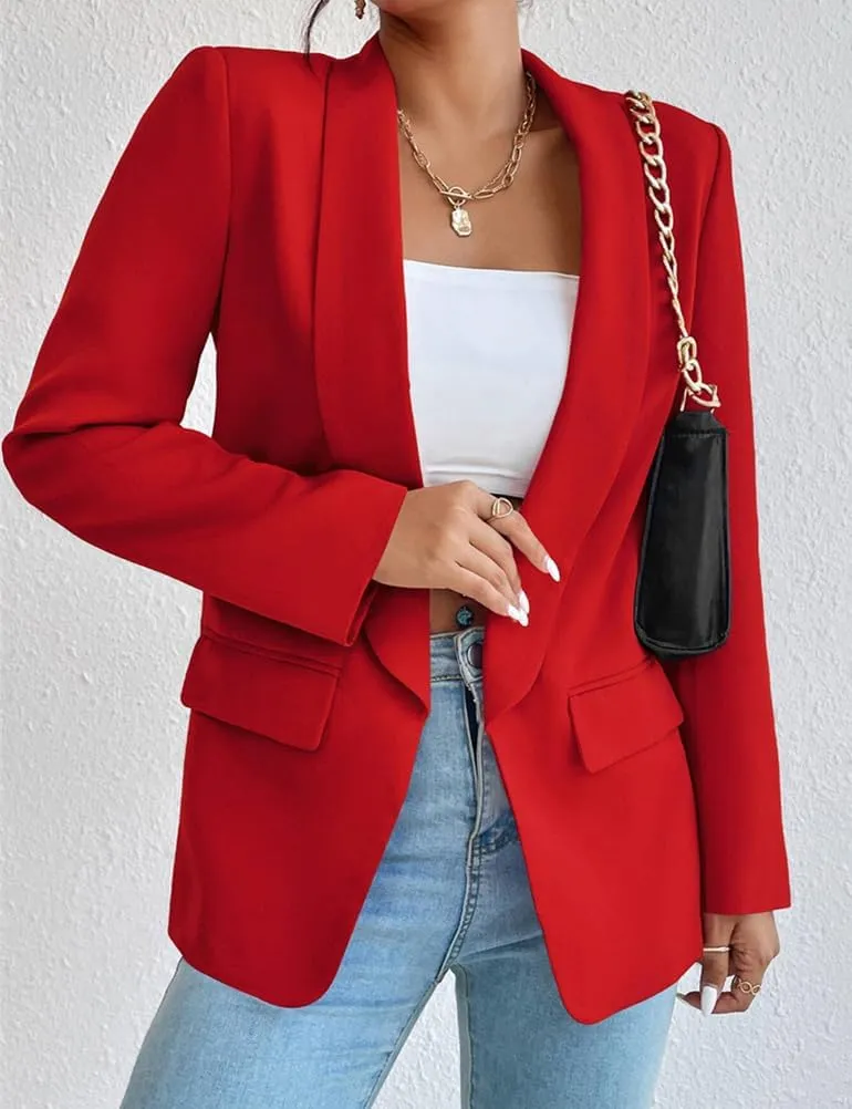 Womens Blazers for Work Casual Dressy Jackets Long Sleeve Blazers for Women Business Professional Suit Jacket