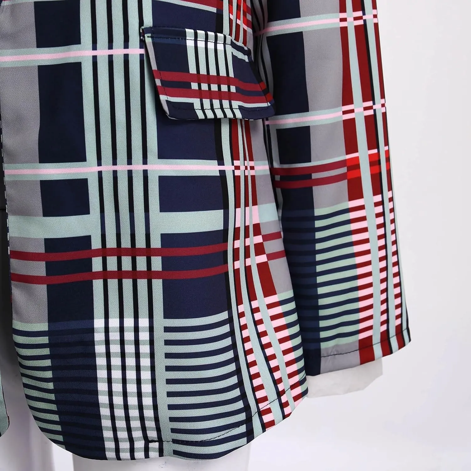 Women's Casual Fashion Printed Lapel Long Sleeved Jacket Trench Coat Women Womens Coat