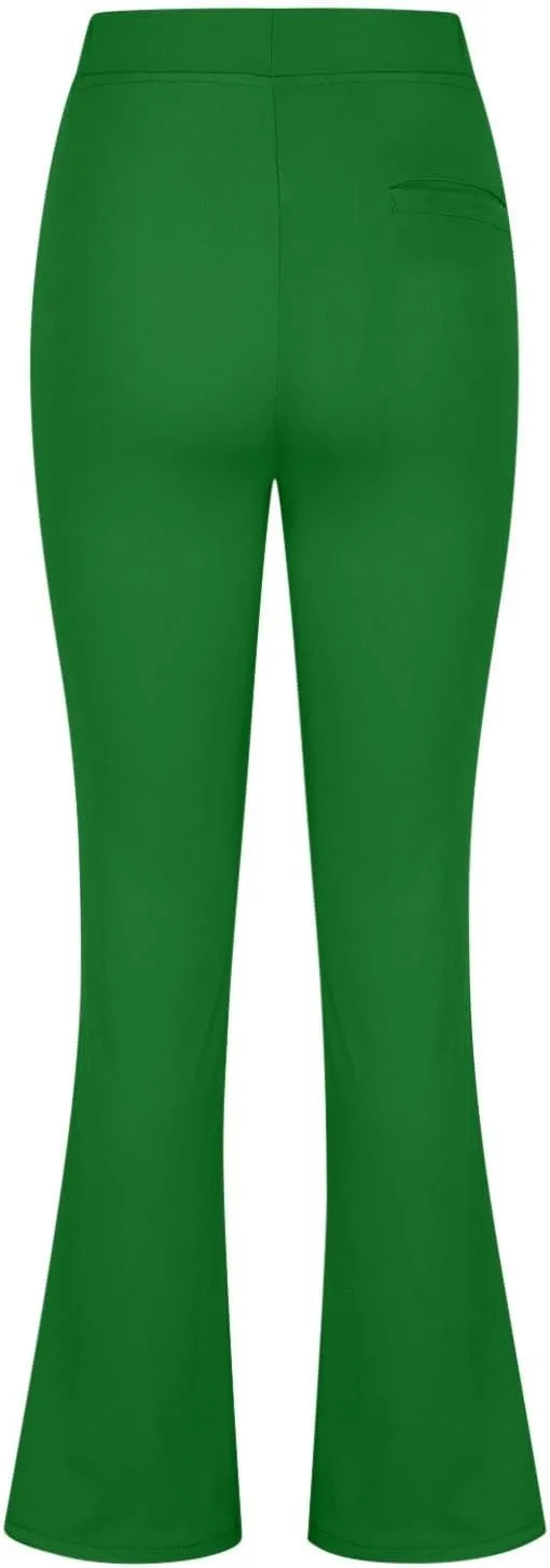 Womens Dress Pants High Waist Pull On Stretchy Professional Formal Work Business Office Casual Trousers Slacks