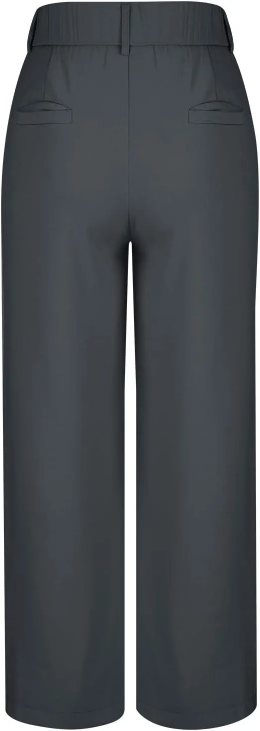 Women's Fall Fashion 2024 Wide Leg Pants Work Business Casual Trousers High Waisted Palazzo Trousers Office Flowy Dress Pants