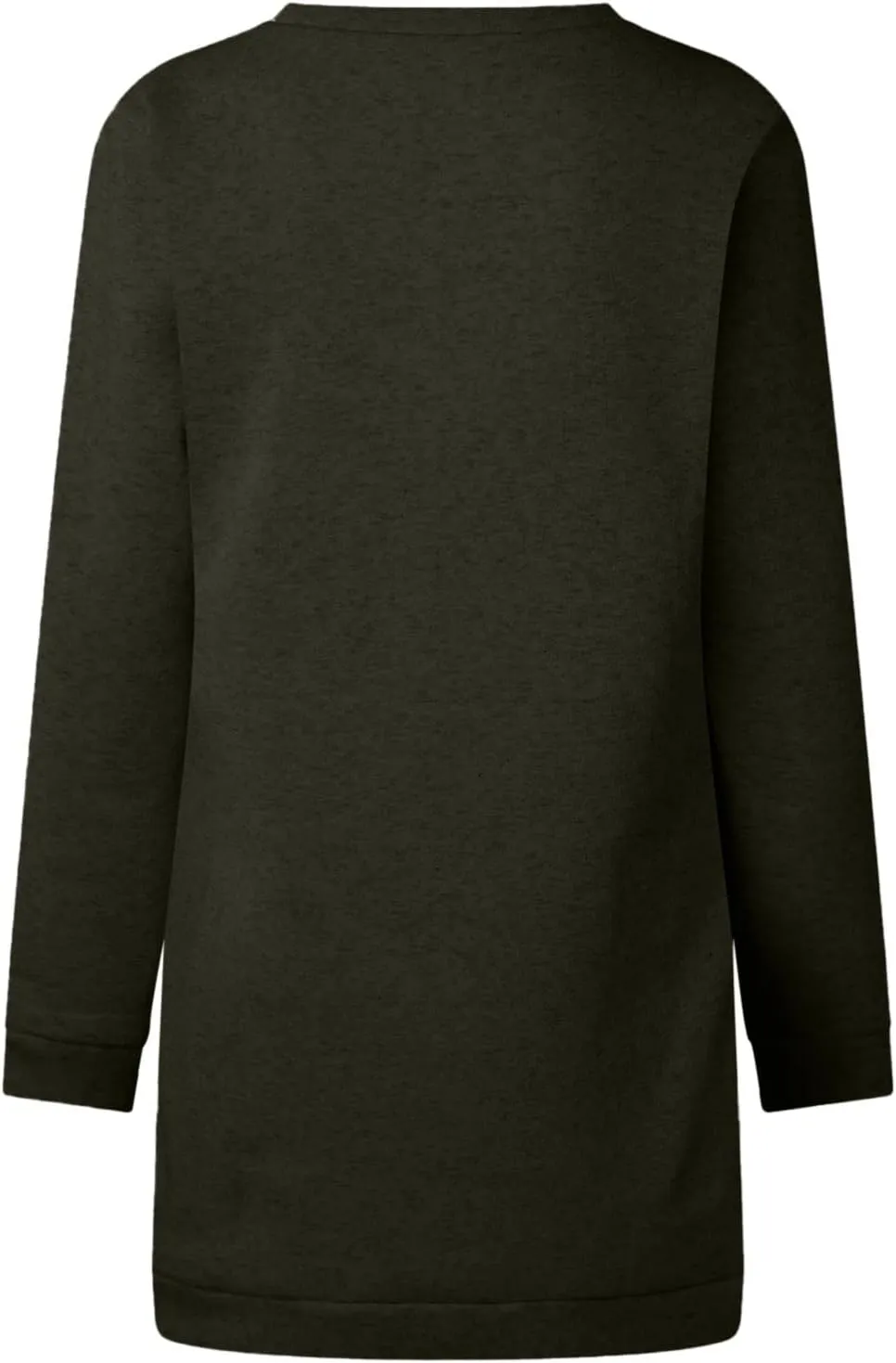Women's Fall Winter Long Sleeve Crew Neck Solid Knit Sweatshirt Midi Dresses