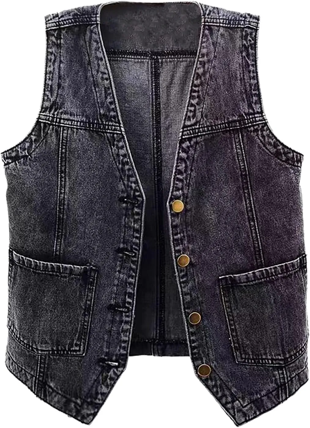 Womens Jean Vest Jackets Lightweight Sleeveless Denim Jackets Button Down Casual Fashion 2024 Fall Fashion Vest Coat