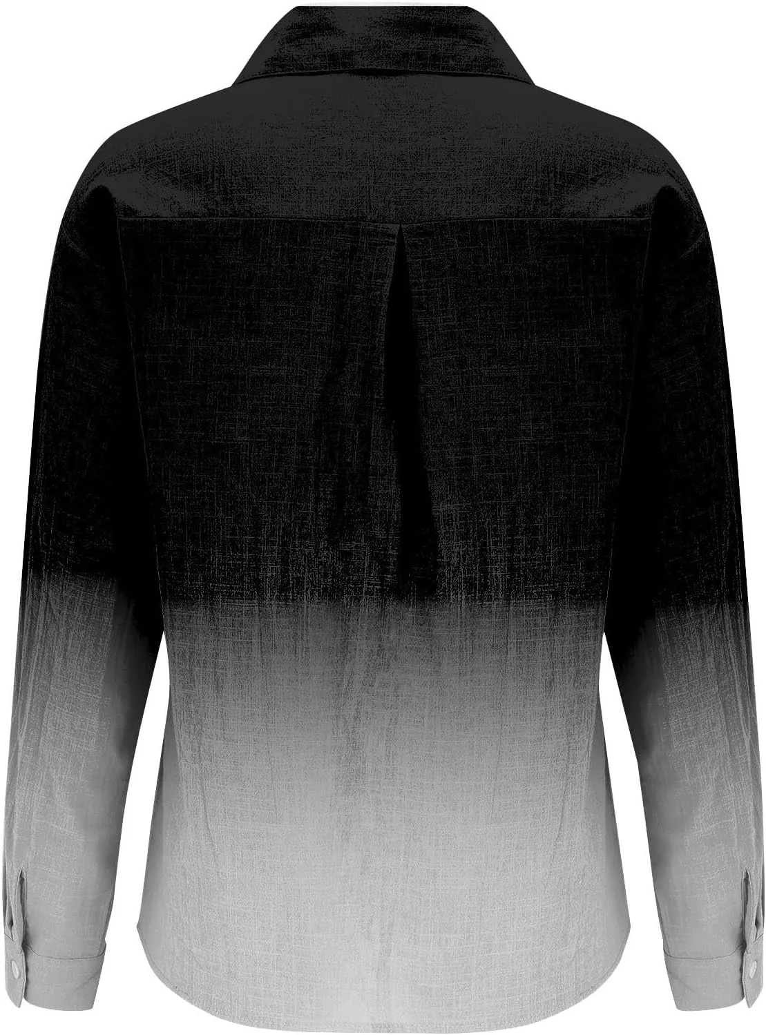 Womens Linen Button Down Shirts 2025 Floral Printed V Neck Long Sleeve Blouse Collared Boho Shirt Tops with Pocket
