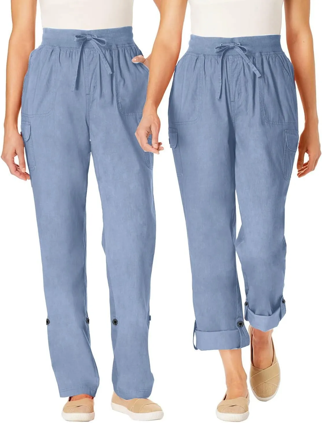 Women's Linen Drawstring Relaxed Fit Pant Summer Casual High Waisted Beach Tapered Leg Jogger Trousers Fashion 2025