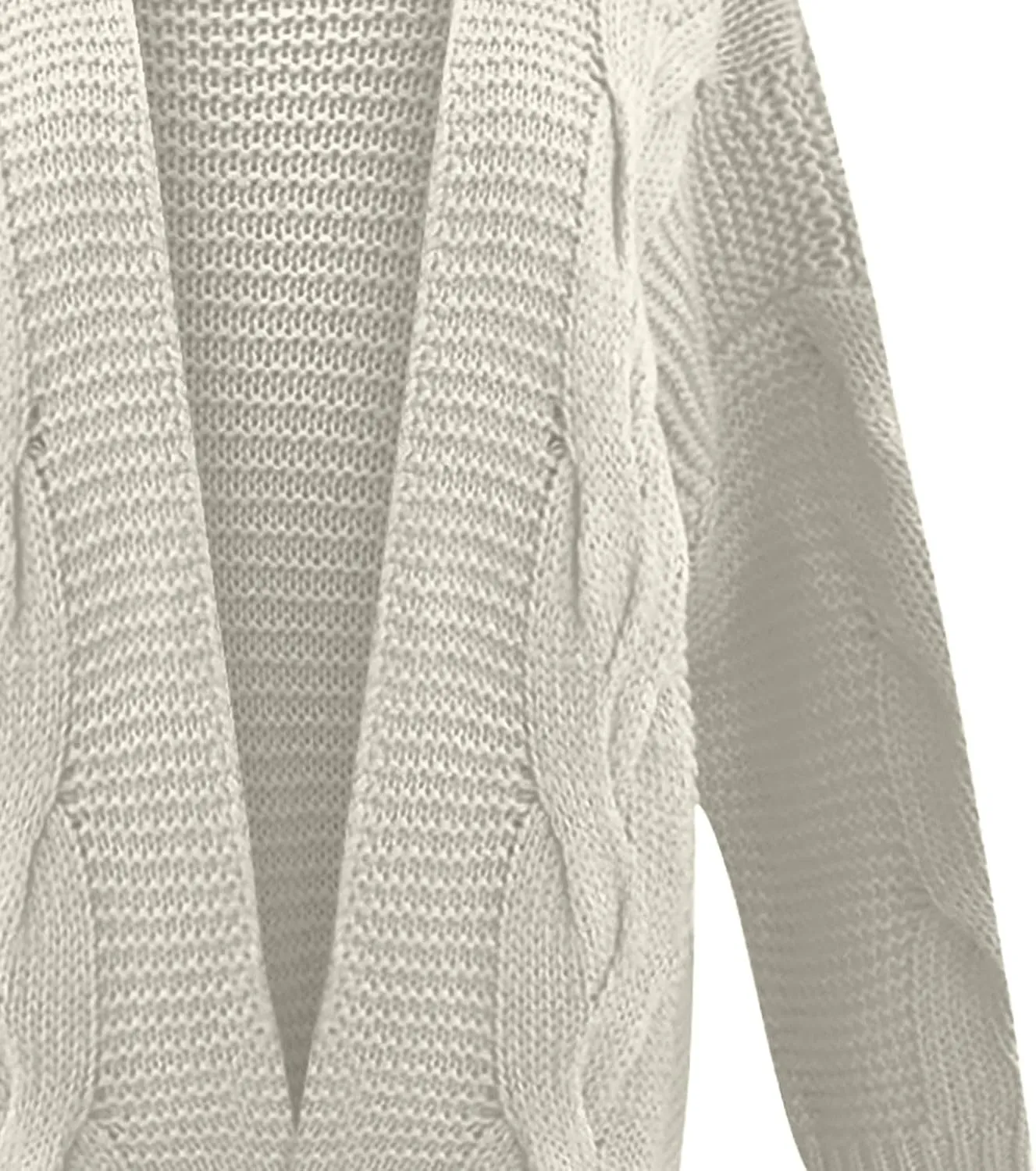 Womens Long Sleeve Chunky Knit Cardigan Open Front Cozy Oversized Sweater Coat Fashion Solid Loungewear with Pocket