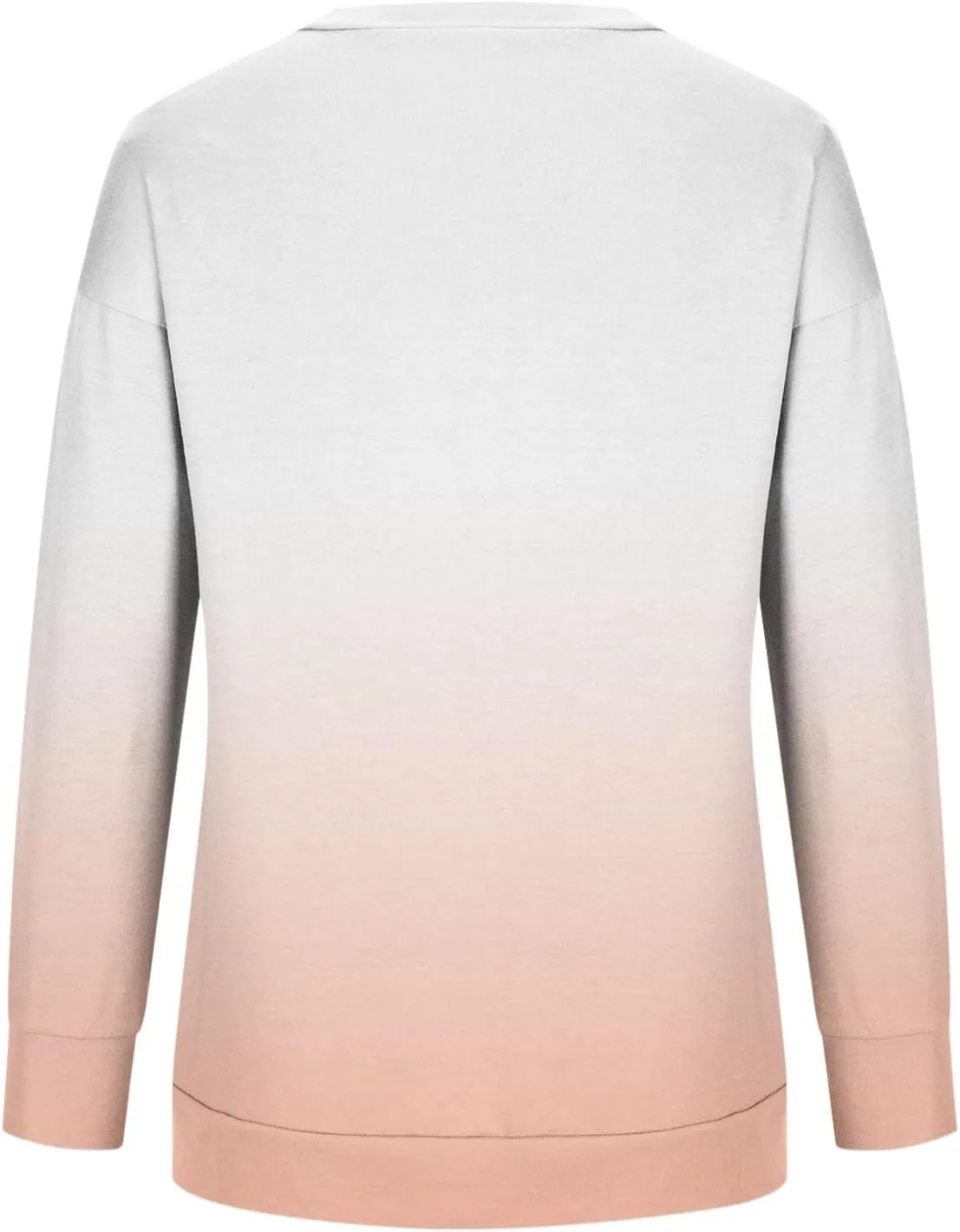 Womens Oversized Sweatshirts Hoodies Casual Long Sleeve Crew Neck Pullover Tops Fashion Gradient Color Sweater