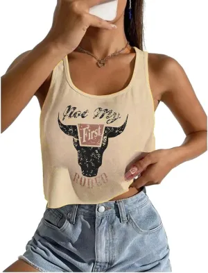 Womens Sexy Crop Tops Loose Fit Cropped Tank Tops for Teen Girls