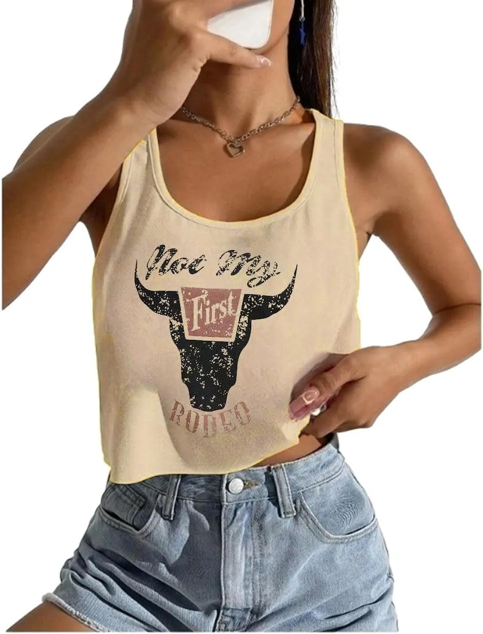 Womens Sexy Crop Tops Loose Fit Cropped Tank Tops for Teen Girls