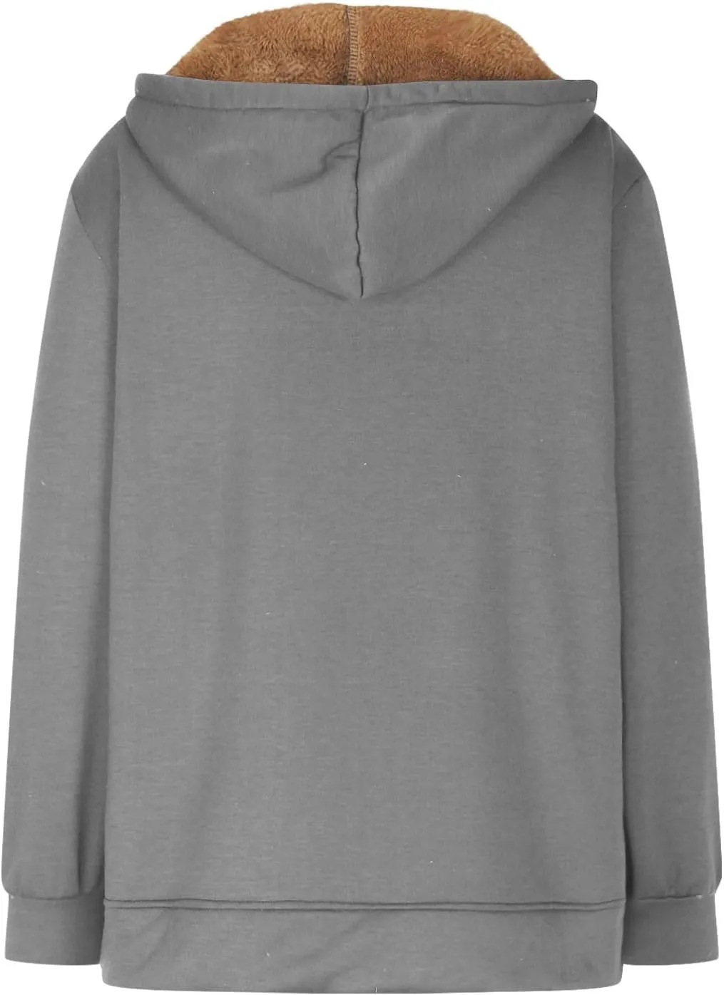 Womens Sherpa Lined Hoodie Soft Fleece Lined Zip Up Jacket Thick Warm Hooded Sweatshirt Fall Outfits Winter Clothes