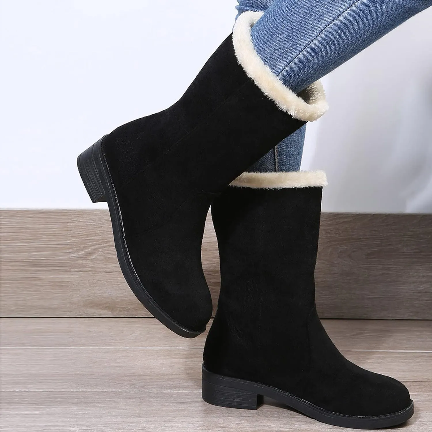 Women's Snow Boots Slip on Womens Insulated Waterproof Winter Snow Boots Cute Winter Boots for Women 2023 Wide Snow Boots for Women Wide Width Botas De Trabajo Para Mujeres Contra El Agua