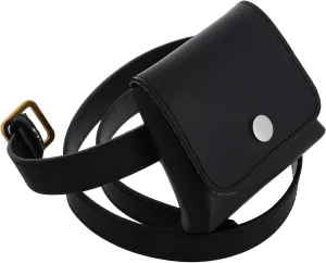 Women's Stretchy Belt Bag Vintage Look Decorative Key Phone Pouch Thin Belt Pouch Imitation Leather Fashion