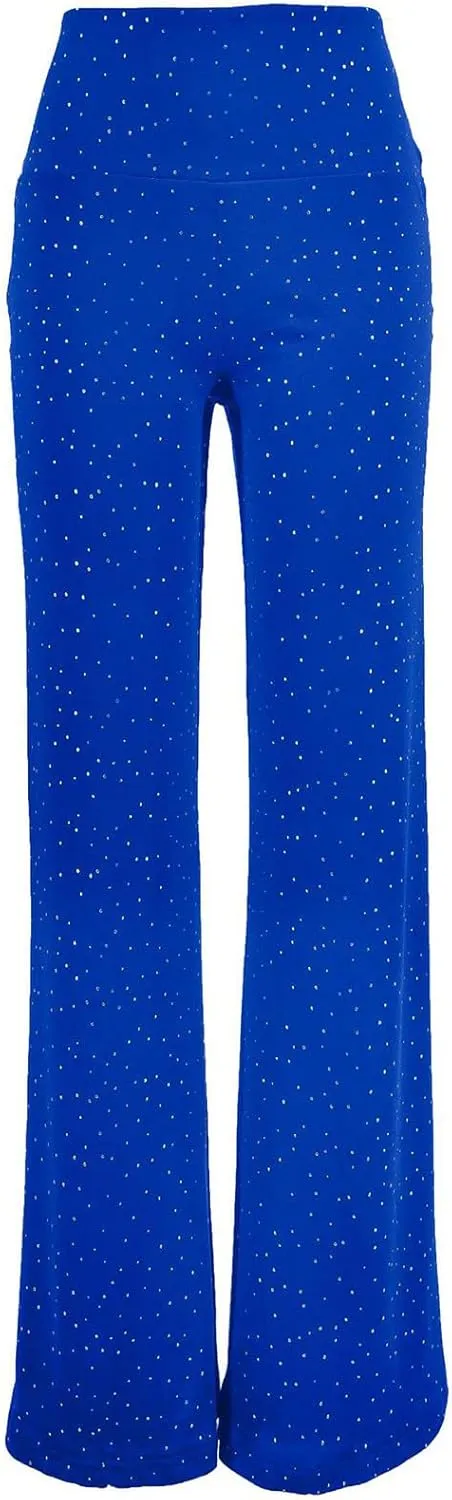 Women's Stretchy Wide Leg Yoga Pants Casual Comfy High Waist Palazzo Lounge Pants Loose Dance Trousers Comfy Slacks