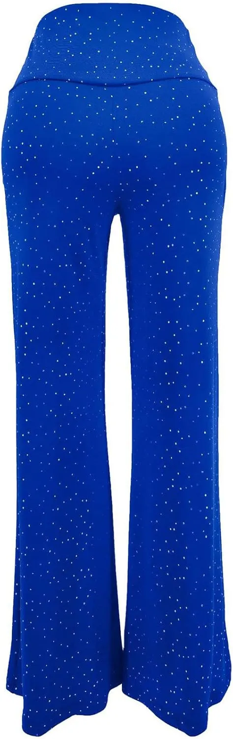 Women's Stretchy Wide Leg Yoga Pants Casual Comfy High Waist Palazzo Lounge Pants Loose Dance Trousers Comfy Slacks