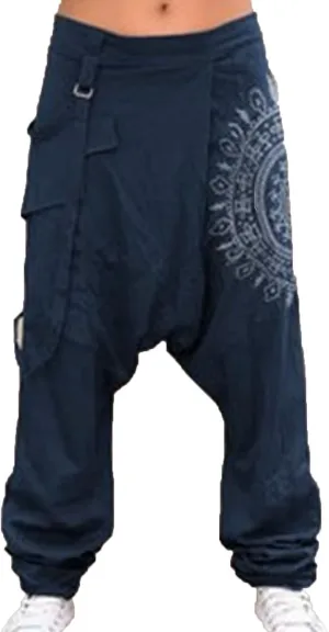 Womens Vintage Harem Pants Bohemian Baggy Yoga Pants Hippie Wide Leg Pant Joggers Comfy Lounge Pants Drop Crotch Pants