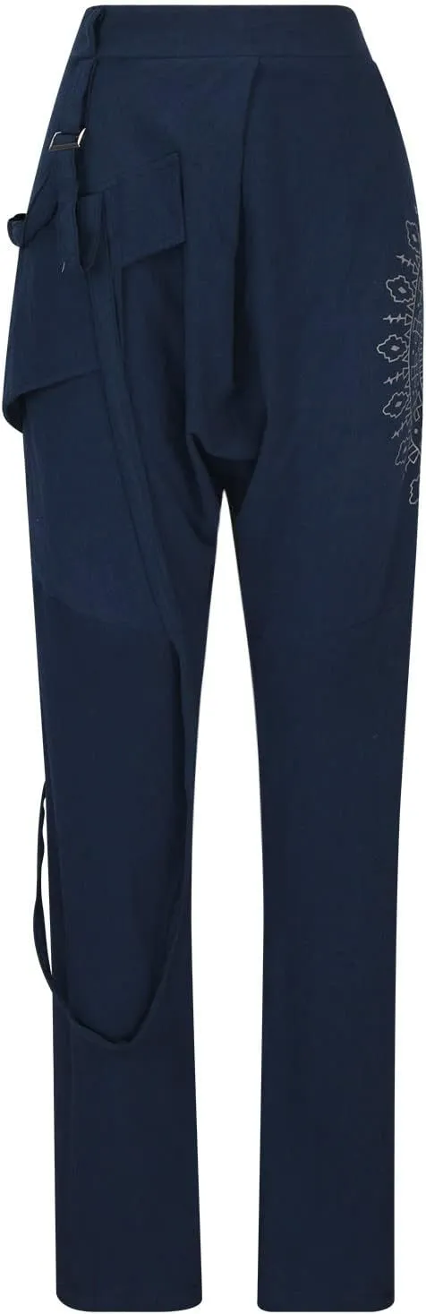 Womens Vintage Harem Pants Bohemian Baggy Yoga Pants Hippie Wide Leg Pant Joggers Comfy Lounge Pants Drop Crotch Pants
