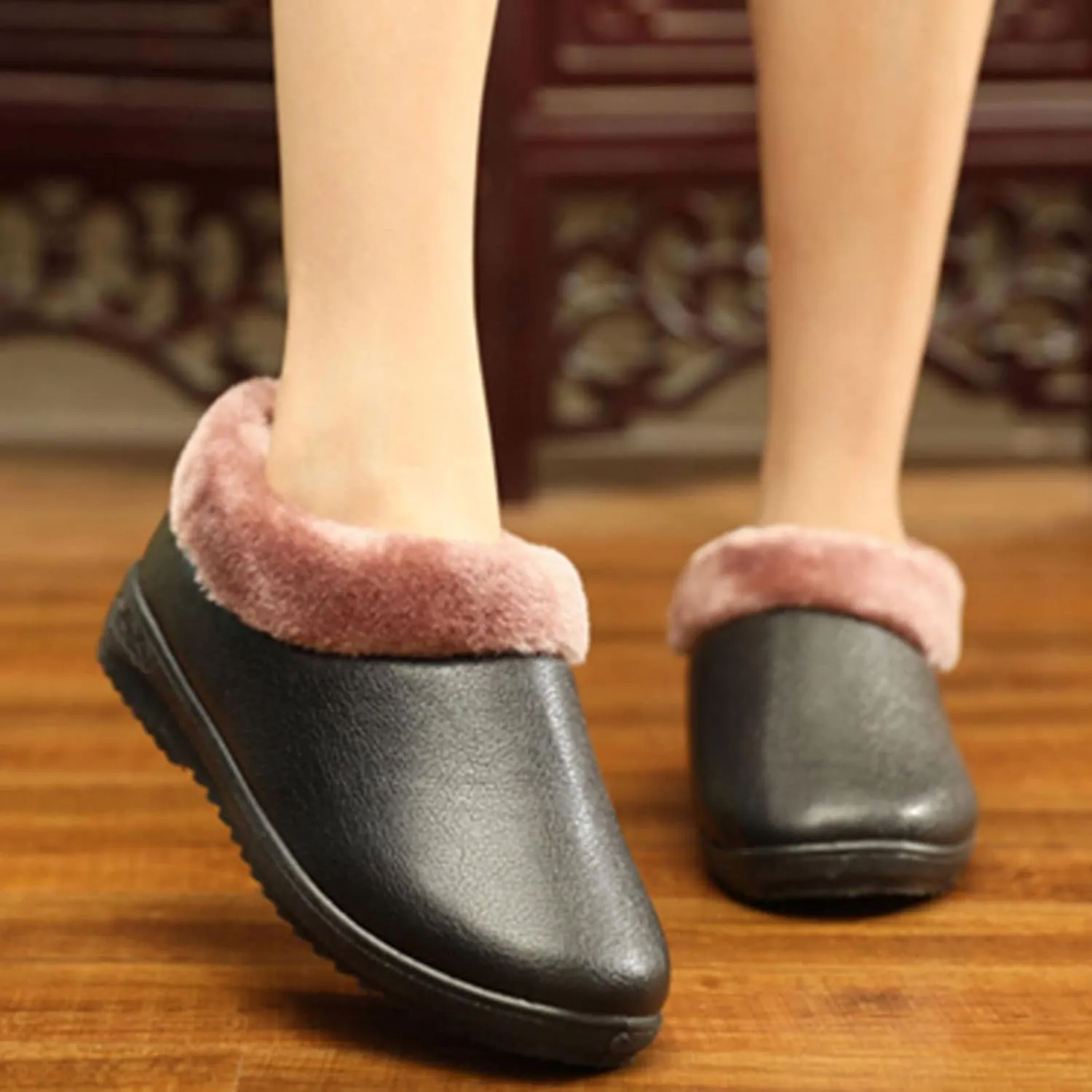 Women's Wide Width Go Snow Boots Womens Winter Boots Wide Calf Womens Wide Snow Boots Waterproof Slip on Snow Boots for Women Cute Tall Winter Boots for Women with Heel