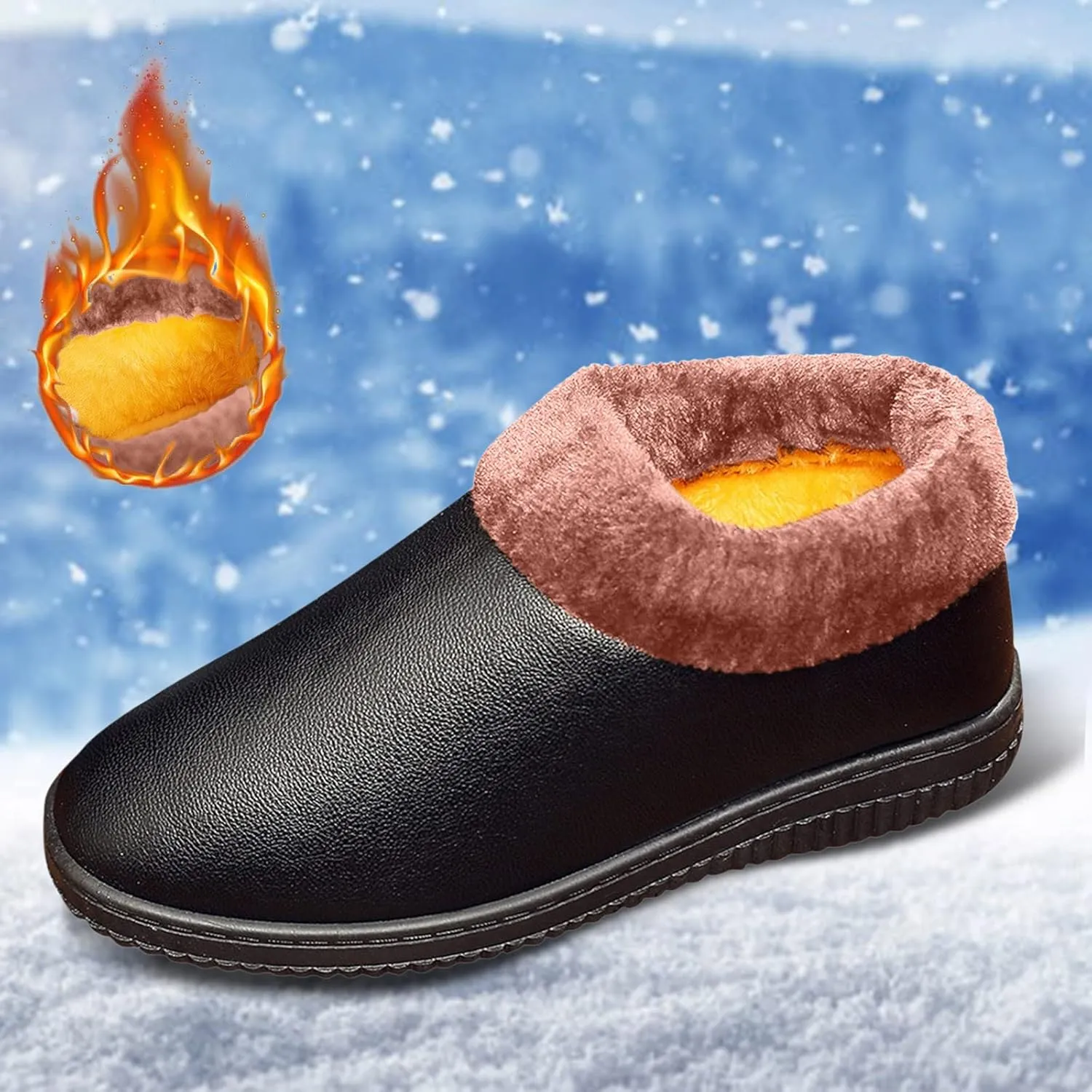 Women's Wide Width Go Snow Boots Womens Winter Boots Wide Calf Womens Wide Snow Boots Waterproof Slip on Snow Boots for Women Cute Tall Winter Boots for Women with Heel