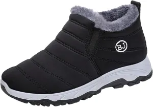 Womens Winter Boots Waterproof Wide Leg Waterproof Winter Boots for Women 2023 Ladies Snow Boots Waterproof Wide Slipper Boots for Women Outdoor Brown Botas De Nieve Mujer Tienda Dream