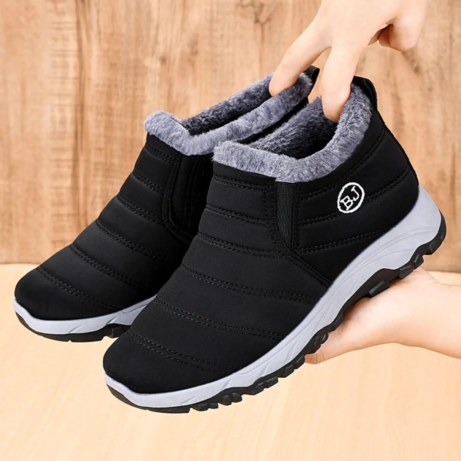 Womens Winter Boots Waterproof Wide Leg Waterproof Winter Boots for Women 2023 Ladies Snow Boots Waterproof Wide Slipper Boots for Women Outdoor Brown Botas De Nieve Mujer Tienda Dream