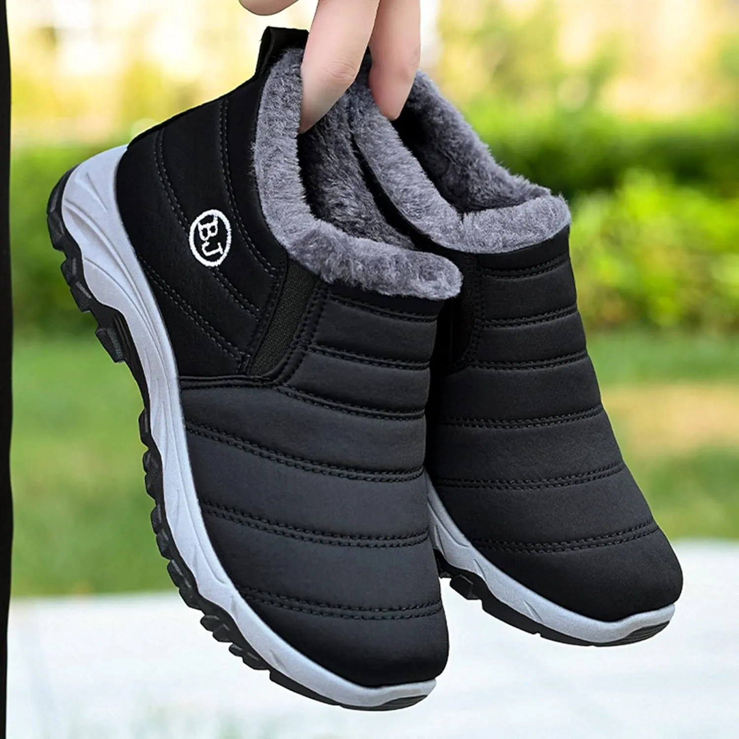 Womens Winter Boots Waterproof Wide Leg Waterproof Winter Boots for Women 2023 Ladies Snow Boots Waterproof Wide Slipper Boots for Women Outdoor Brown Botas De Nieve Mujer Tienda Dream