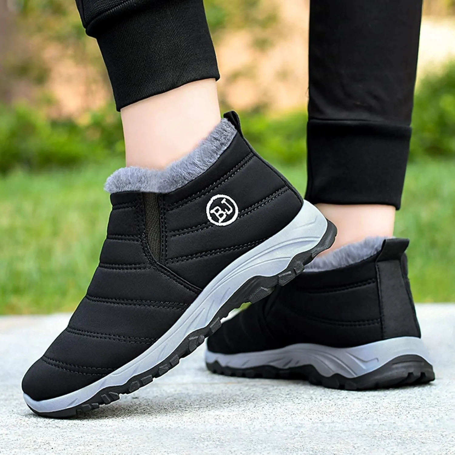 Womens Winter Boots Waterproof Wide Leg Waterproof Winter Boots for Women 2023 Ladies Snow Boots Waterproof Wide Slipper Boots for Women Outdoor Brown Botas De Nieve Mujer Tienda Dream