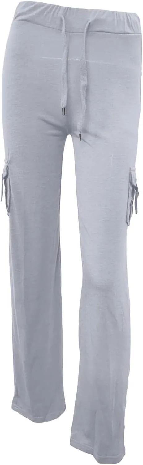 Womens Workout Pants Butt Lifting Wide Leg Yoga Pants Drawstring High Waisted Cargo Pant Loose Casual Trousers 2025