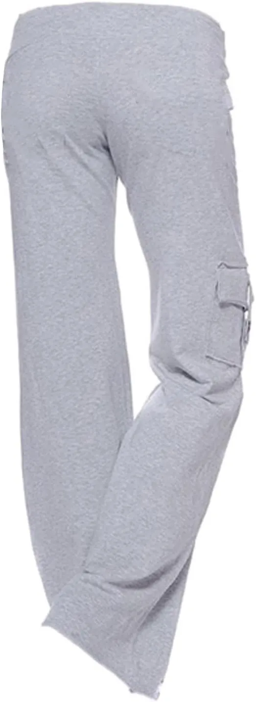 Womens Workout Pants Butt Lifting Wide Leg Yoga Pants Drawstring High Waisted Cargo Pant Loose Casual Trousers 2025