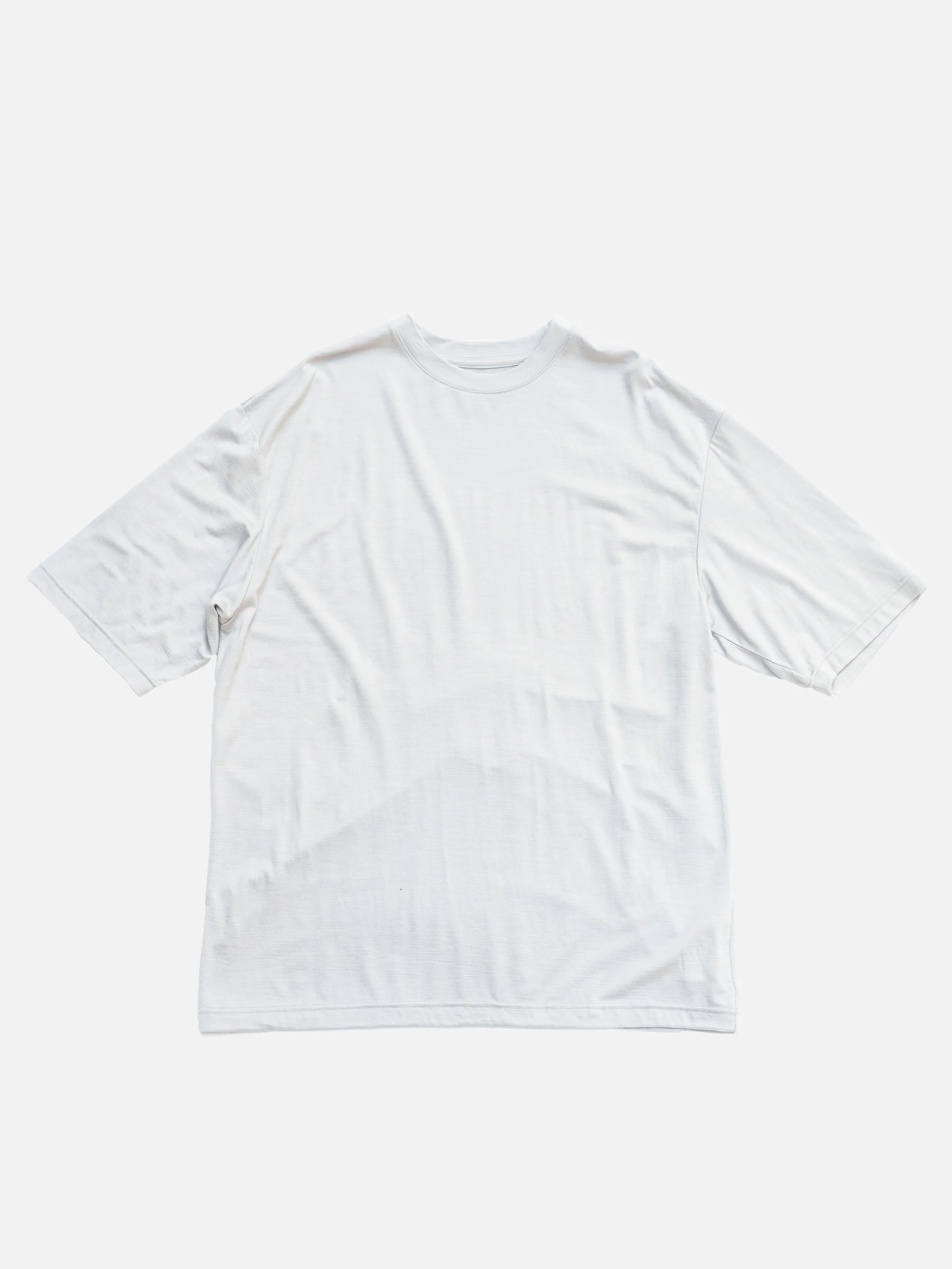 Wool Oversized Tee -  Light Gray