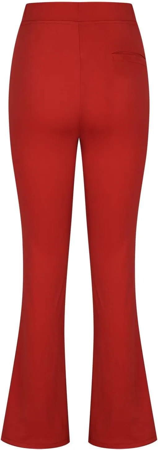 Work Pants for Women Stretch Flare High Waist Yoga Pant Dressy Soft Business Casual Slacks Comfy Office Trousers