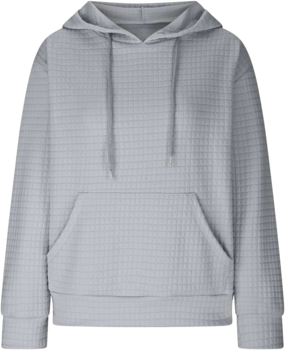 XUNRYAN Womens Waffleknit Shacket Jacket 2023 Fall Fashion Long Sleeve Casual Button Down Shirts Jackets Zip Up Hoodie Coat