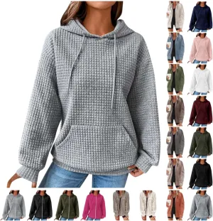 XUNRYAN Womens Waffleknit Shacket Jacket 2023 Fall Fashion Long Sleeve Casual Button Down Shirts Jackets Zip Up Hoodie Coat