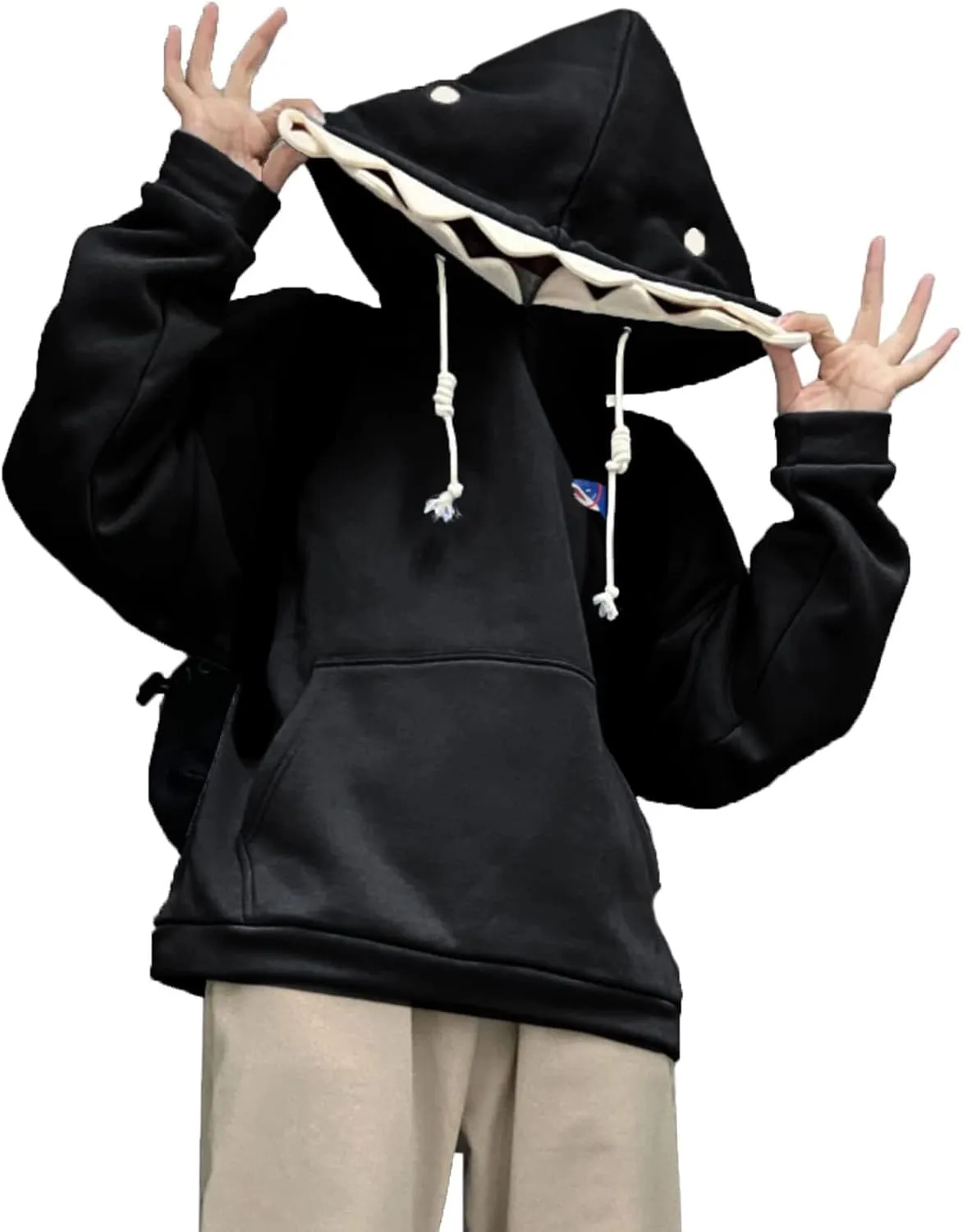 ZWRXW Women's Shark Hoodies Causal Long Sleeve Hooded Sweatshirts Trendy Fall Cute Pullover Outfits Tops with Kangaroo Pocket