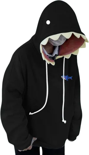 ZWRXW Women's Shark Hoodies Causal Long Sleeve Hooded Sweatshirts Trendy Fall Cute Pullover Outfits Tops with Kangaroo Pocket